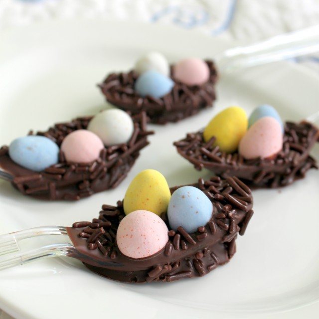 Chocolate Easter Egg Nests