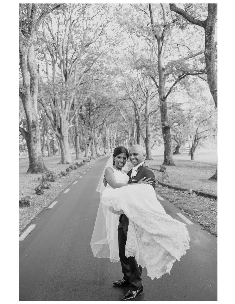 Bride and Groom on Twin Oaks Drive