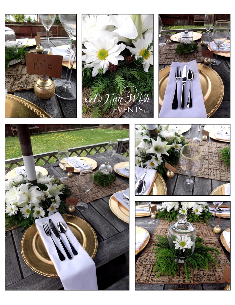 An Outdoor Christmas Table Setting - As You Wish Events