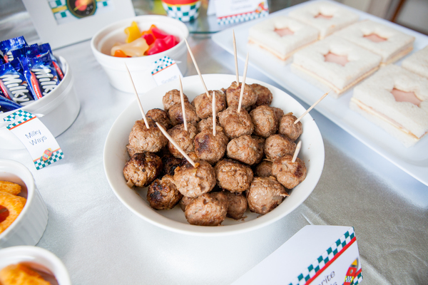 Kids space rocket party meatballs