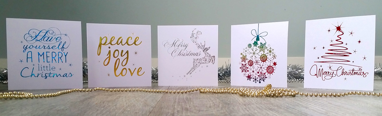 Foil christmas cards from Pinc Ltd