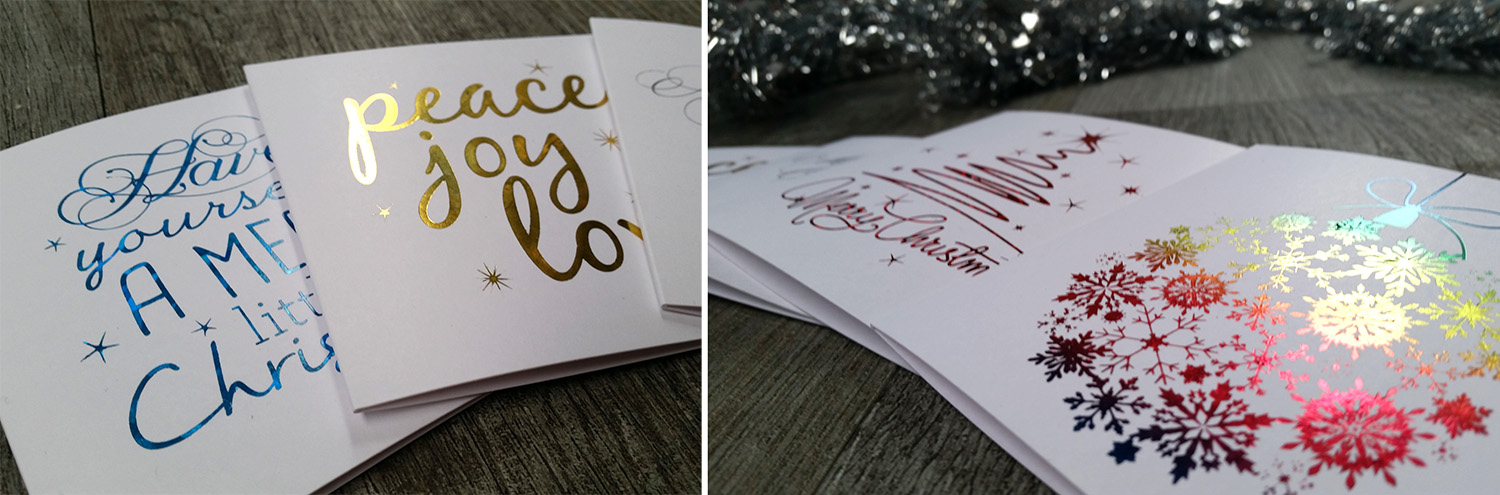 Foil christmas cards