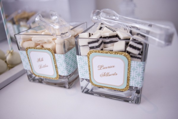 Lolly buffet in gold mint and white - bulk lollies