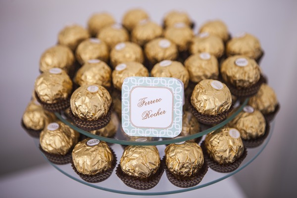 Lolly buffet, in gold mint and white - designer sweets