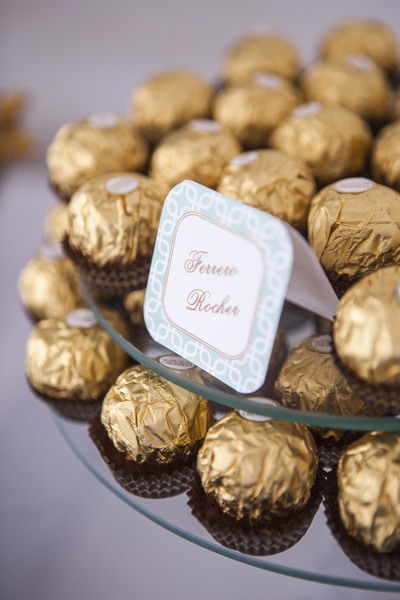 Lolly buffet, in gold mint and white - designer sweets