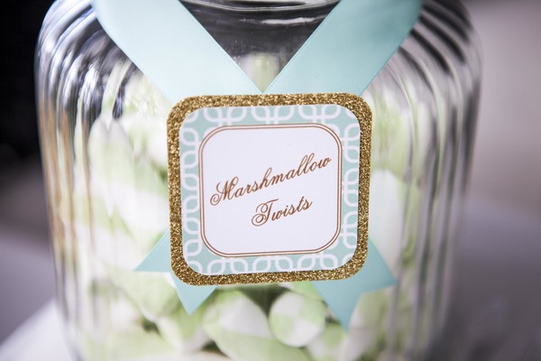 Lolly buffet in gold mint and white - printable swing tags