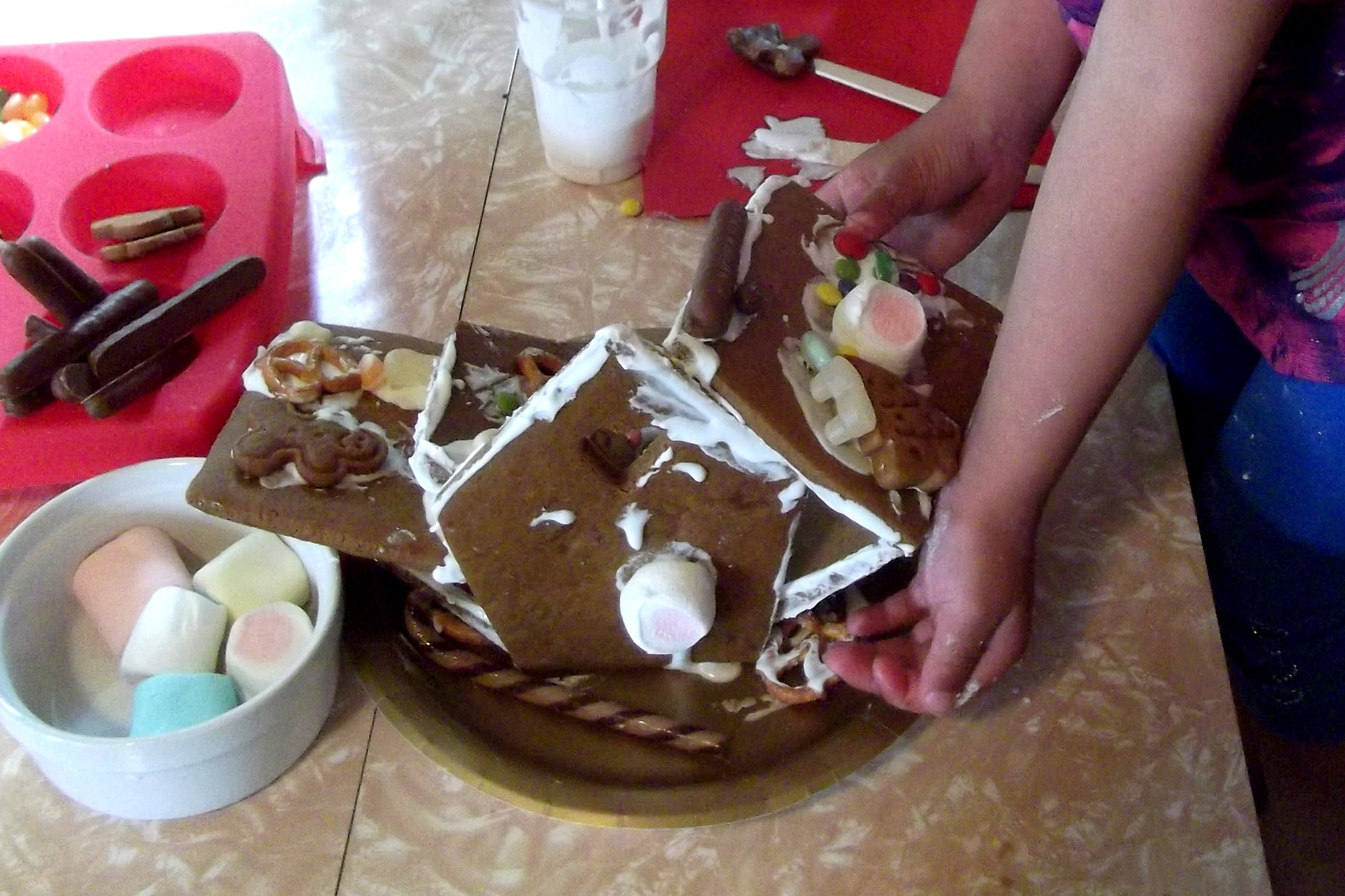 Gingerbread house disaster