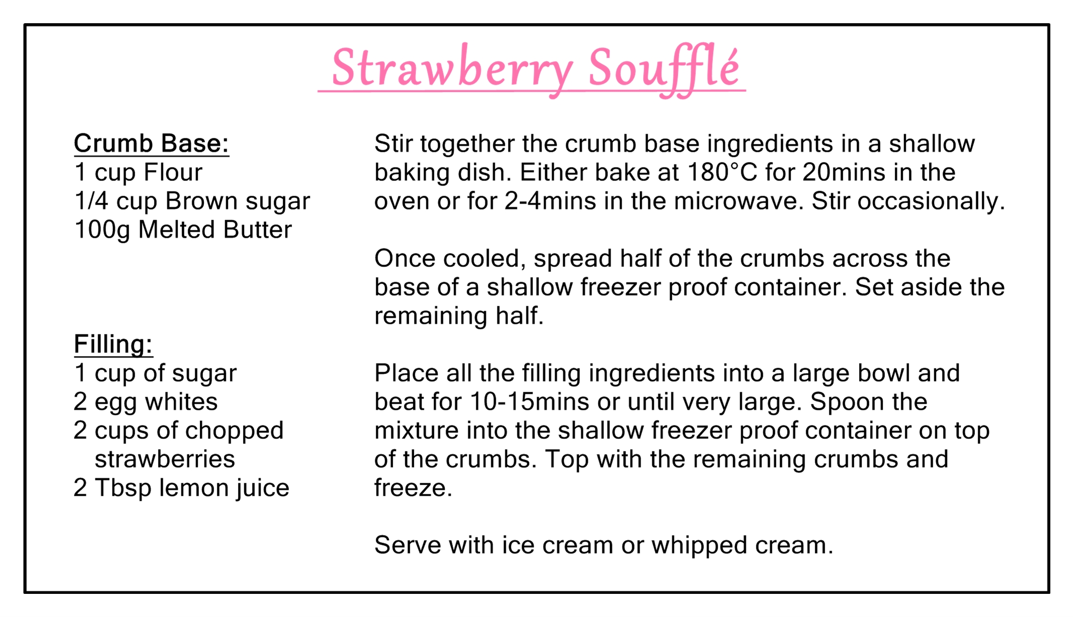 Strawberry Souffle Recipe