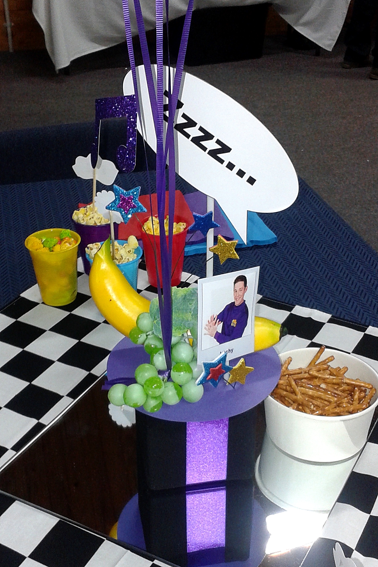 Purple Wiggle Lachlan Table Centrepiece