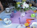 Table setting at the baby shower