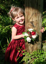 Flower girl in garden